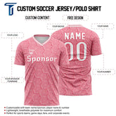 Custom Pink Puzzle Team Soccer Jersey